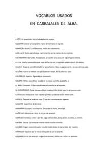 Vocabulario de Carbajales de Alba.