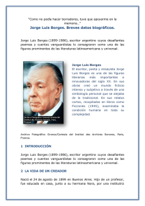 Jorge Luis Borges. Breves datos biográficos.
