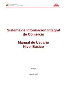 Sistema de Información Integral de Comercio Manual de Usuario