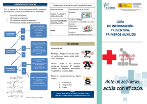 guía de información preventiva: primeros auxilios