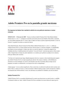 Adobe Premiere Pro en la pantalla grande mexicana