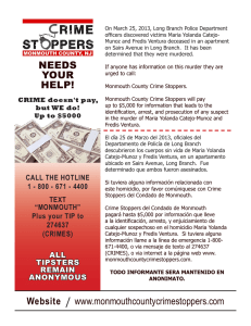 Website www.monmouthcountycrimestoppers.com NEEDS YOUR