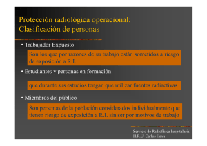 Protección radiológica operacional: Clasificación de personas