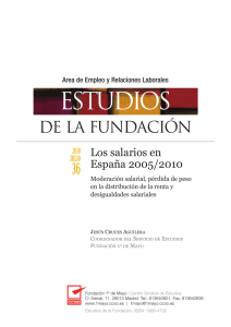 Los salarios en España 2005-2010 - Fundación 1º de Mayo