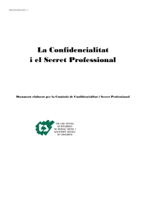 La Confidencialitat i el Secret Professional