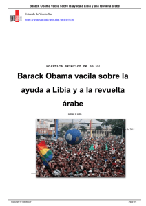 Barack Obama vacila sobre la ayuda a Libia y a la revuelta árabe