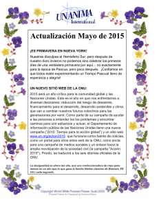 Unanima May 2015 Spanish