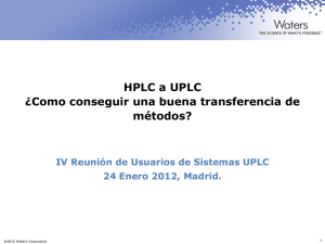 Escalado de HPLC a UPLC