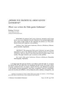 ¿Dónde fue escrito el Ordo gentis Gothorum? = Where was written