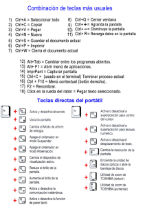 Combinación de teclas más usuales