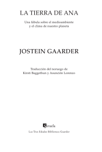 La Tierra de ana Jostein Gaarder