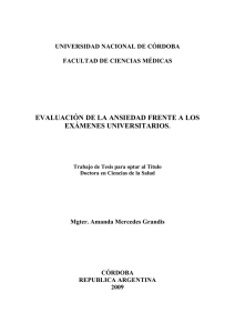 Evaluación de la Ansiedad Frente a los Exámenes