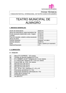 ficha técnica del teatro municipal - Festival Internacional de Teatro