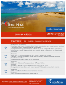 plan de viaje - Terra Nova Viajes