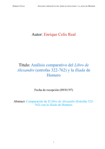 Enrique Celis Real Título: Análisis comparativo del Libro