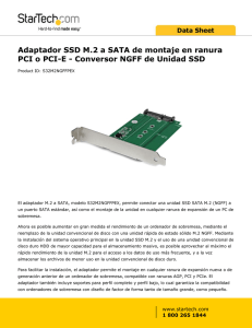 Adaptador SSD M.2 a SATA de montaje en ranura PCI o PCI
