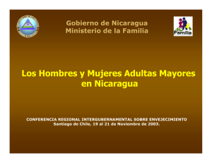 Los Hombres y Mujeres Adultas Mayores en Nicaragua