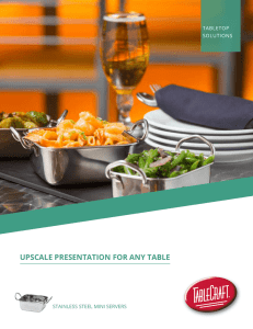UPSCALE PRESENTATION FOR ANY TABLE