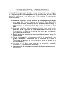 DIRECCION DE DESARROLLO AGRICOLA INTEGRAL. Artículo 40