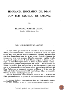 Semblanza biográfica del deán don Luis Pacheco de Arróniz