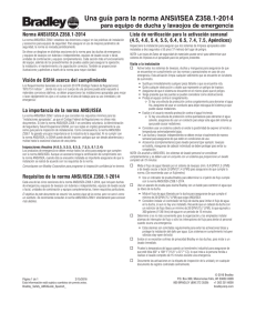 Una guía para la norma ANSI/ISEA Z358.1-2014
