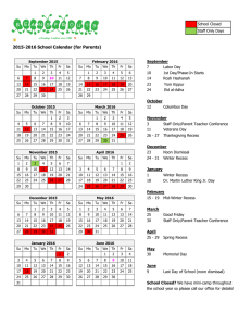 2015-2016 School Calendar (for Parents)