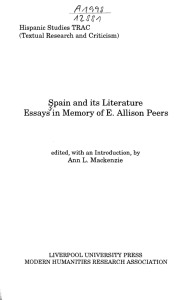 pain and its Literature Essays in Memory of E. Allison Peers
