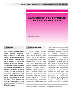 laparoscopia de estadiaje en cáncer gástrico