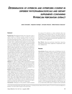 determination of hypericin and hyperforin content in