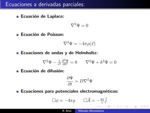 Ecuaciones a derivadas parciales: - U