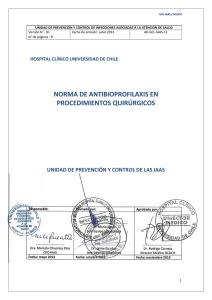 Norma Antibioprofilaxis Quirúrgica - Hospital Clínico Universidad de