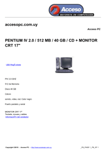 accesopc.com.uy PENTIUM IV 2.0 / 512 MB / 40 GB / CD +