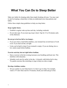 What to do to sleep better - Health Information Translations