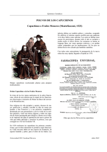 POLVOS DE LOS CAPUCHINOS Capuchinos o Frailes Menores