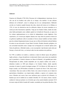 Editorial Francisco de Miranda (1750-1816), Precursor
