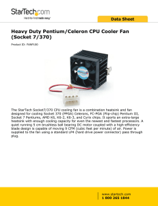 Heavy Duty Pentium/Celeron CPU Cooler Fan