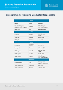 Cronograma del Programa Conductor Responsable