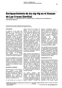 Enriquecimiento de Au-Ag-Hg en el Gossan de Las Cruces (Sevilla)