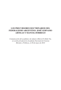 los precursores doctrinarios del federalismo argentino
