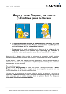 Marge y Homer Simpson, los nuevos y divertidos guías de Garmin