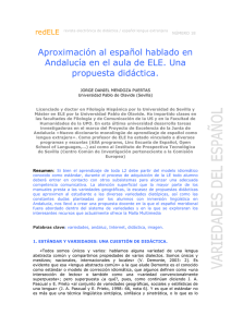 Aproximación al español hablado en Andalucía en el aula de ELE