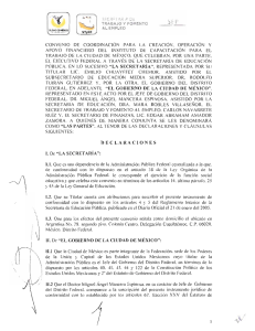 CONVENIO DE COORDINACIÓN PARA LA CREACIÓN