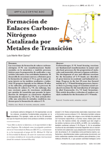Formación de Enlaces Carbono- Nitrógeno