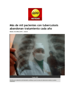 de mil pacientes con tuberculosis abandonan tratamiento