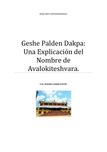 Geshe Palden Dakpa: Una Explicación del Nombre de