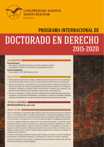 DOCTORADO EN DERECHO - Universidad Andina Simón Bolívar