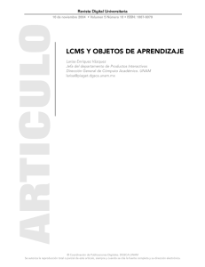 LCMS Y OBJETOS DE APRENDIZAJE - Revista Digital Universitaria