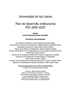plan de desarrollo institucional 2005-2020