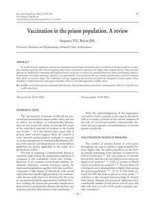 Vaccination in the prison population. A review