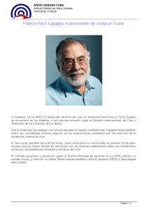 Francis Ford Coppola nuevamente de visita en Cuba